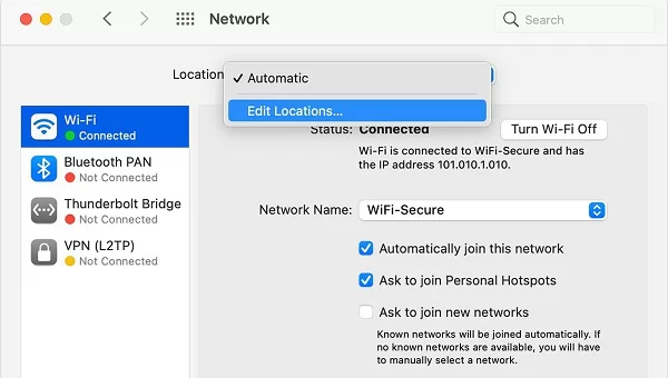苹果移除macOS Ventura的网络位置功能 是否回归还未知